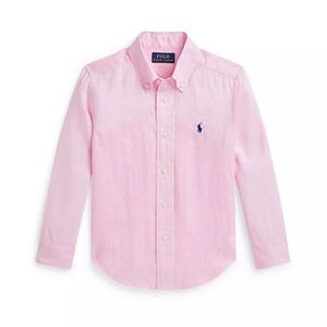 Ralph Lauren Light Pink Kids Button-Down Long Sleeve Shirt Size 6 Boys